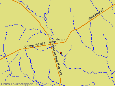 Yorktown, Texas environmental map by EPA