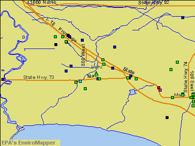 Lehi, Utah environmental map by EPA
