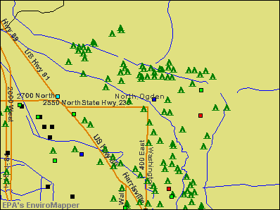 North Ogden, Utah environmental map by EPA