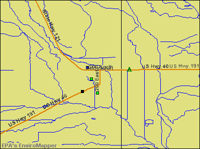 Roosevelt, Utah environmental map by EPA