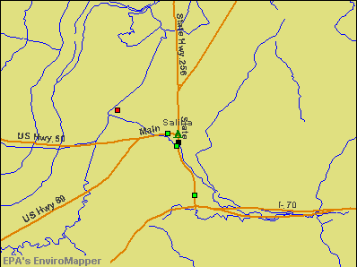Salina, Utah environmental map by EPA