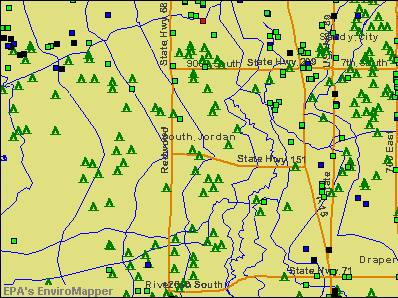 South Jordan, Utah environmental map by EPA