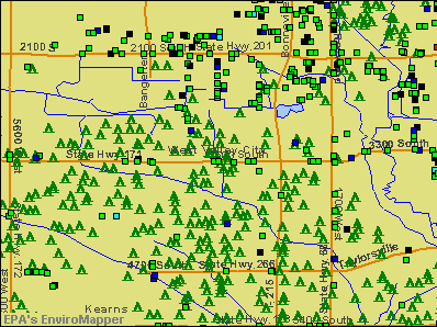 West Valley City, Utah environmental map by EPA