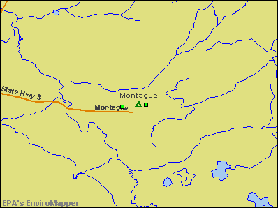 Montague, California environmental map by EPA