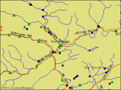 Appalachia, Virginia environmental map by EPA