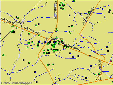 Chantilly, Virginia environmental map by EPA