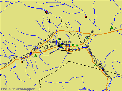Clifton Forge, Virginia environmental map by EPA