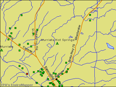 Murrieta Hot Springs, California environmental map by EPA