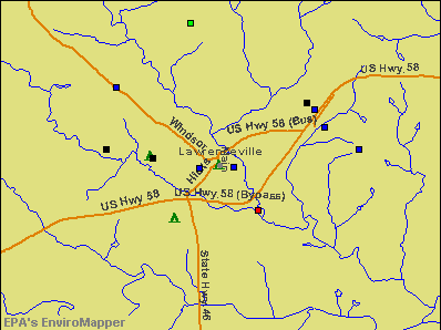Lawrenceville, Virginia environmental map by EPA