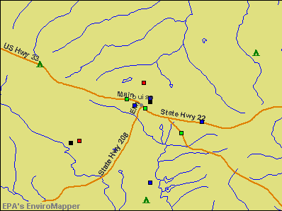 Louisa, Virginia environmental map by EPA