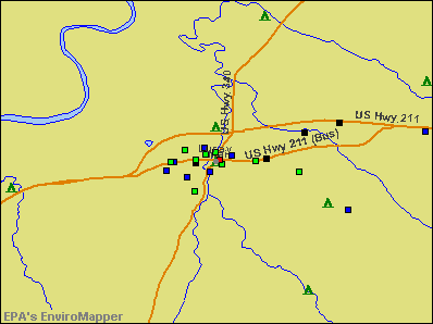 Luray, Virginia environmental map by EPA