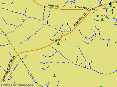 Nokesville, Virginia environmental map by EPA