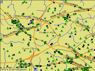 Pimmit Hills, Virginia environmental map by EPA