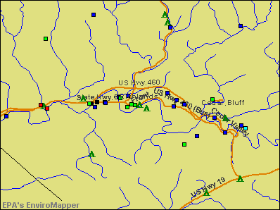 Richlands, Virginia environmental map by EPA