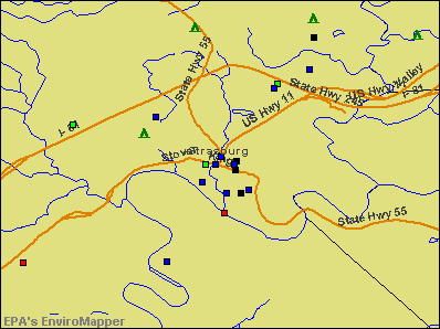 Strasburg, Virginia environmental map by EPA