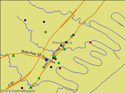 Woodstock, Virginia environmental map by EPA