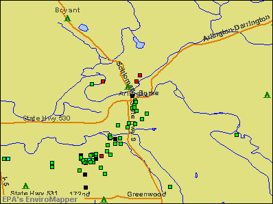 Arlington, Washington environmental map by EPA