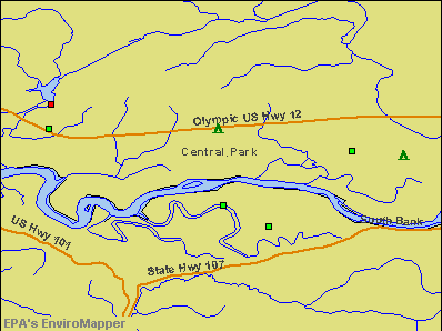Central Park, Washington environmental map by EPA