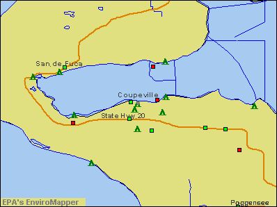 Coupeville, Washington environmental map by EPA
