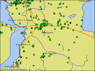 Eastgate, Washington environmental map by EPA