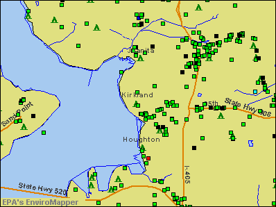 Kirkland, Washington environmental map by EPA