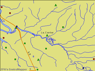 La Center, Washington environmental map by EPA