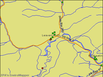 Leavenworth, Washington environmental map by EPA
