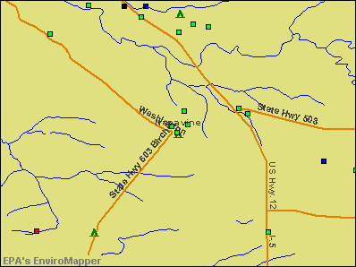 Napavine, Washington environmental map by EPA
