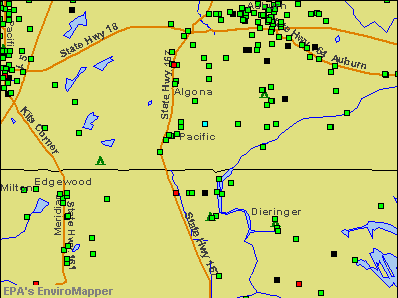 Pacific, Washington environmental map by EPA