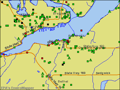 Port Orchard, Washington environmental map by EPA