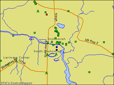 Snohomish, Washington environmental map by EPA