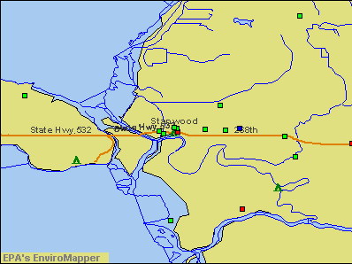 Stanwood, Washington environmental map by EPA