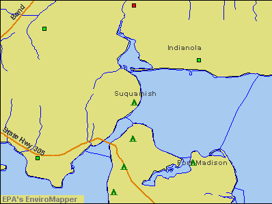 Suquamish, Washington environmental map by EPA
