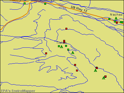 Tieton, Washington environmental map by EPA