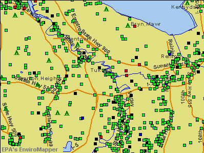 Tukwila, Washington environmental map by EPA