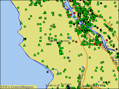 White Center, Washington environmental map by EPA