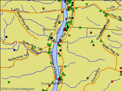 Benwood, West Virginia environmental map by EPA