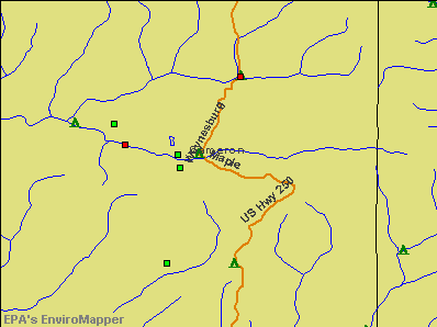 Cameron, West Virginia environmental map by EPA
