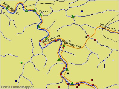 Chapmanville, West Virginia environmental map by EPA