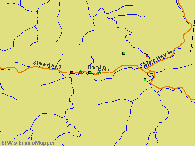 Hamlin, West Virginia environmental map by EPA