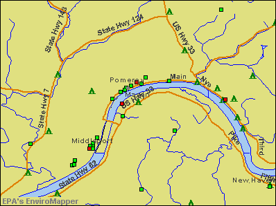 Mason, West Virginia environmental map by EPA