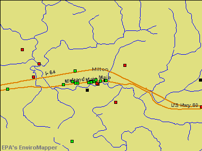 Milton, West Virginia environmental map by EPA