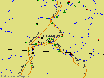 Mount Hope, West Virginia environmental map by EPA