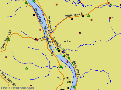 New Cumberland, West Virginia environmental map by EPA