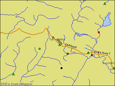 Terra Alta, West Virginia environmental map by EPA