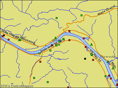Winfield, West Virginia environmental map by EPA