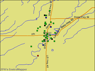 Antigo, Wisconsin environmental map by EPA
