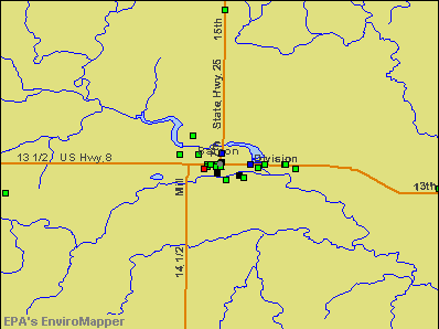 Barron, Wisconsin environmental map by EPA