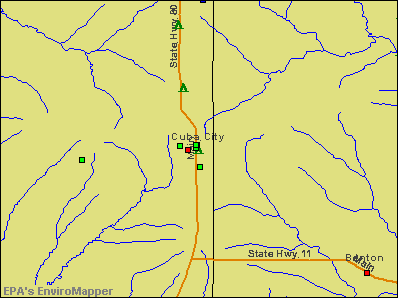 Cuba City, Wisconsin environmental map by EPA