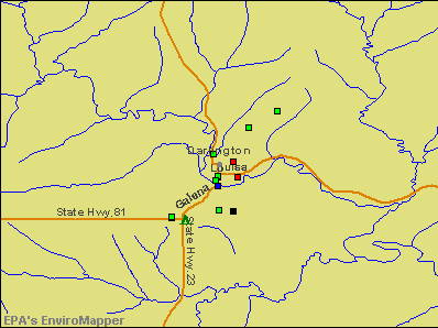 Darlington, Wisconsin environmental map by EPA